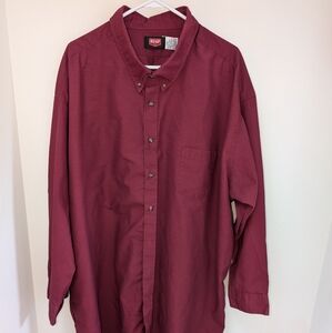 Red Kap Men's Burgundy Shirt Size 5XL